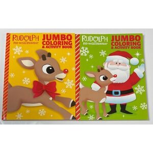 Rudolph The Red-Nosed Reindeer Jumbo Coloring &‎ Activity Books Santa